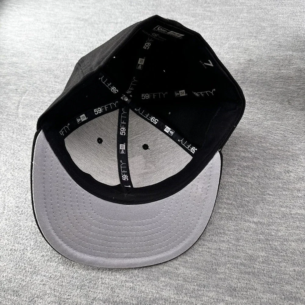 New Era California Angels Cooperstown Collection 59FIFTY Black Fitted Hat 7 (Q1)